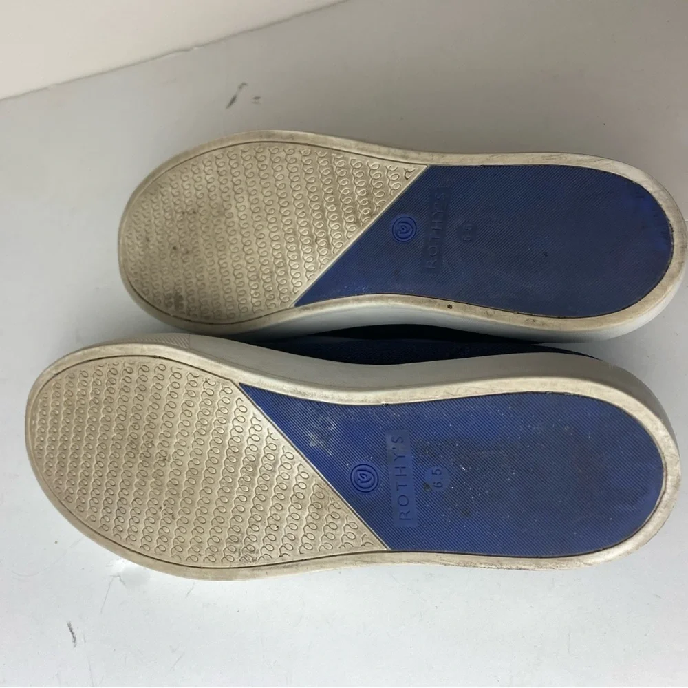 Rothy's The Original Slip On Knit Sneaker Black Washable Sustainable 6.5